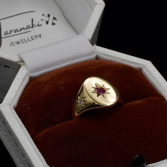 18ct gold signet ring remodel. - JTaranaki Jewellery