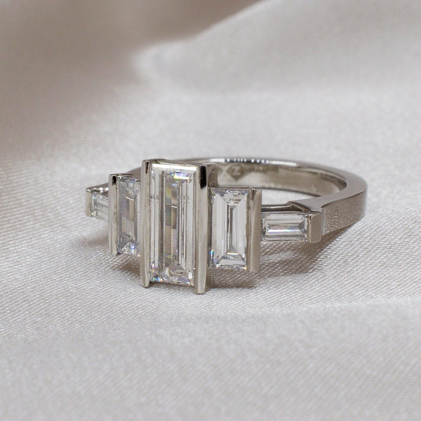 NOCTARA | FIVE STONE BAGUETTE DIAMOND ENGAGEMENT RING - JTaranaki Jewellery