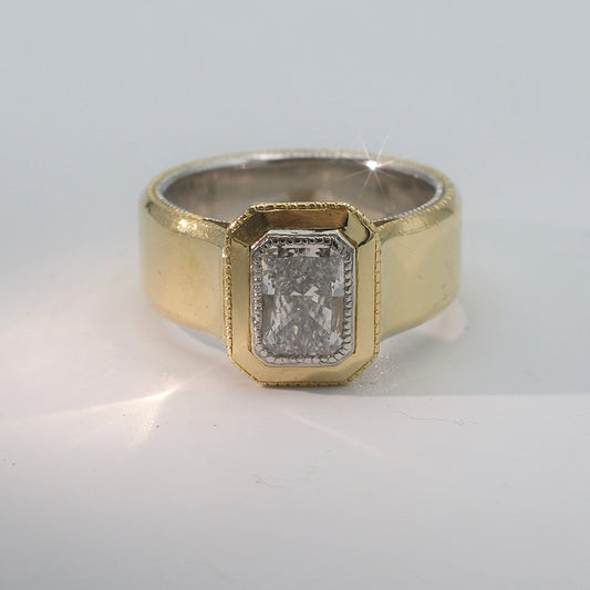 SERAPHIS | KISSING CULET RADIANT DIAMOND ENGAGEMENT RING