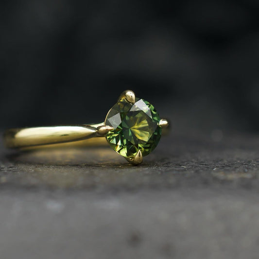 Green Australian Sapphire Ring