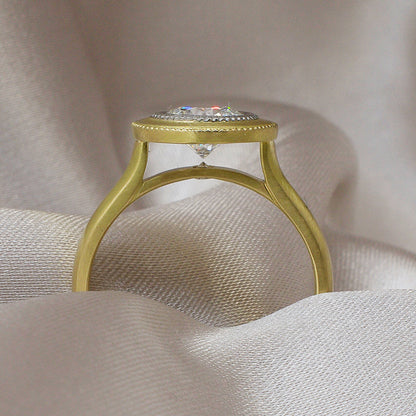 VIRITAS | KISSING CULET ROUND DIAMOND ENGAGEMENT RING - JTaranaki Jewellery