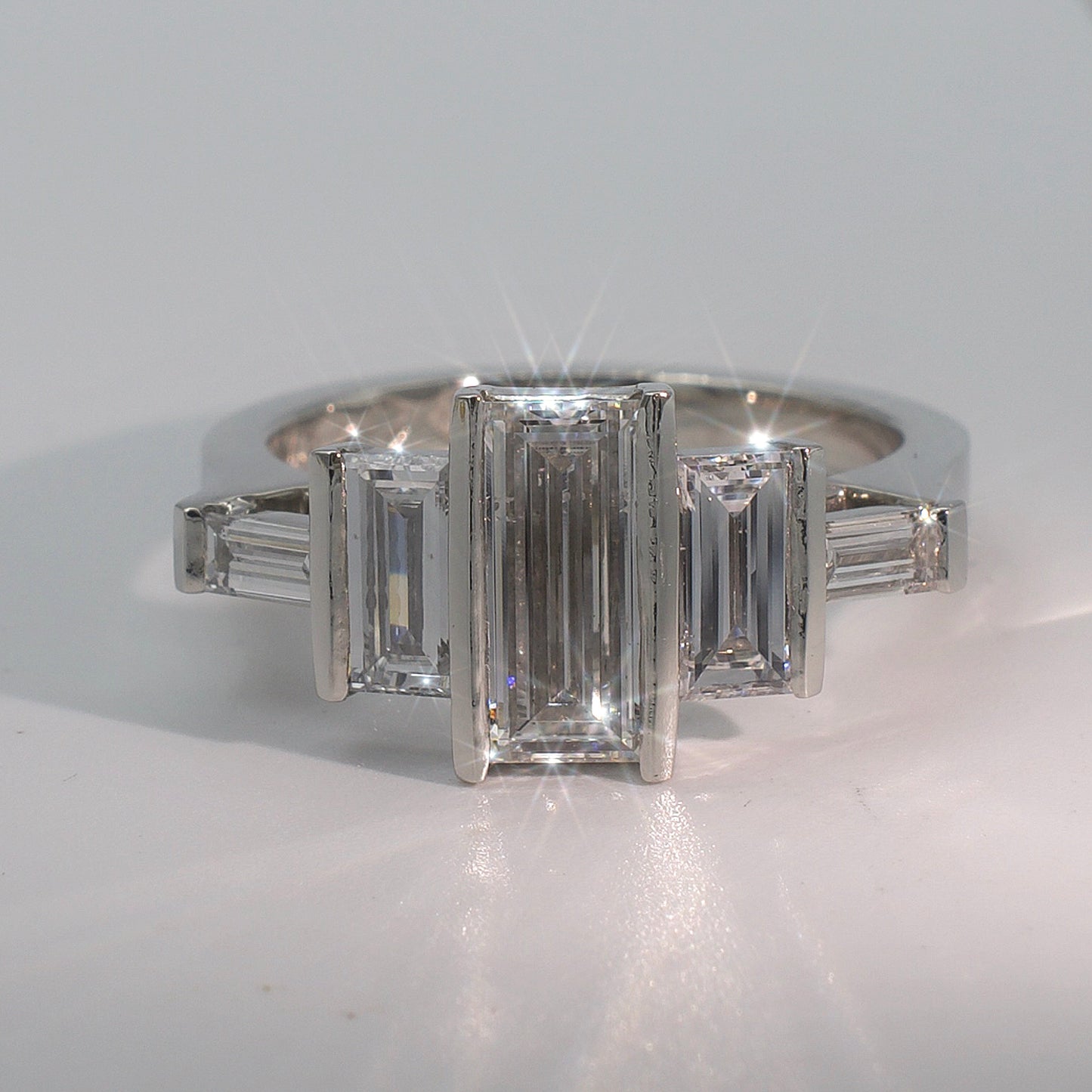 NOCTARA | FIVE STONE BAGUETTE DIAMOND ENGAGEMENT RING