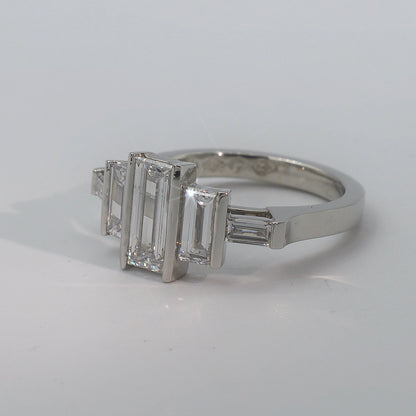 NOCTARA | FIVE STONE BAGUETTE DIAMOND ENGAGEMENT RING